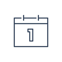 1 Calendar Icon, 1 Date Icon for Appointment Line icon