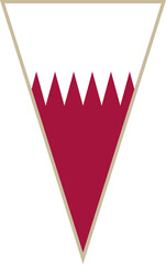 Qatar triangular flag