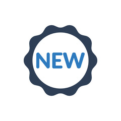 New Badge Promotion Icon vector. New Label Icon Badge vector flat style
