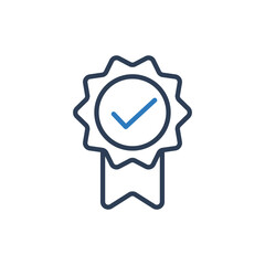 Award Symbol, Badge Icon, Medal, Label vector Line Icon isolated on white background