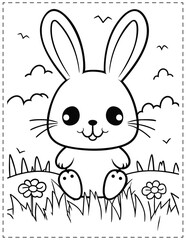 Easter Bunny Coloring pages Coloring printable coloring sheet