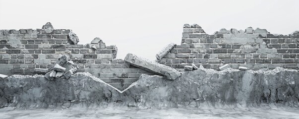 Artistic Broken Wall Illusion