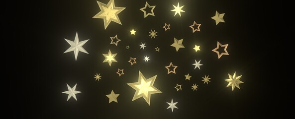 XMAS Stars - golden stars -
