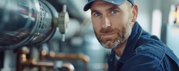 Plumber Solving Complex Problems with Expertise: With a Determined Stance and Expert Skillset, a Capable Plumber