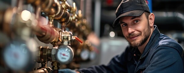 Plumber Solving Complex Problems with Expertise: With a Determined Stance and Expert Skillset, a Capable Plumber