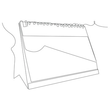 recommend clip art: single line art table calendar continuous  drawing illustrations and vectors design
                    