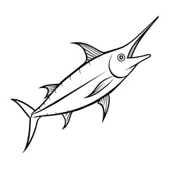 Marlin illustration coloring page for kids