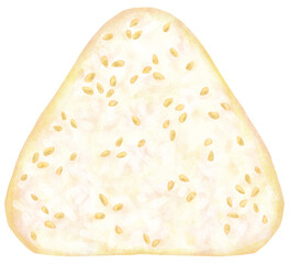 白ごまおにぎりのイラスト