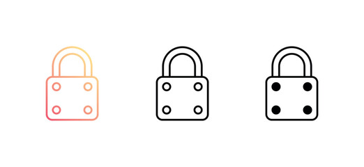 Lock icon design with white background stock illustration