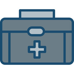 First Aid Kit Line Filled Grey