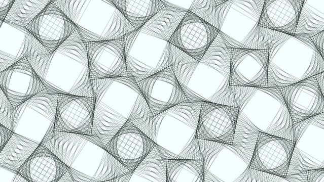 Abstract pattern consisting of lines and shapes. Open to interpretation without contextual information