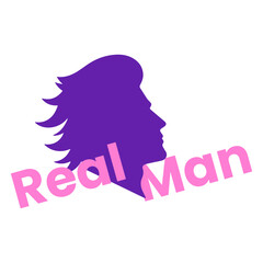 Vector logo silhouette of a male head from side. silhouette of people side view. man. silhouette of face shape from side.