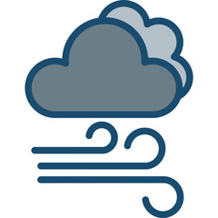 Wind Line Filled Grey