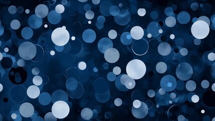 Dark blue abstract polka dots 
