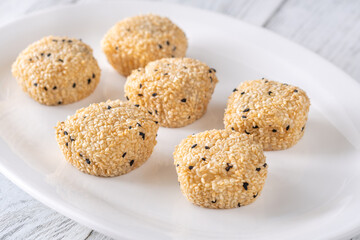 Portion of mochi