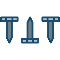 Nails Line Filled Grey