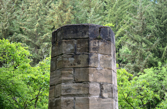 Top of Old Stone 18th Century Industrial Chimney 
