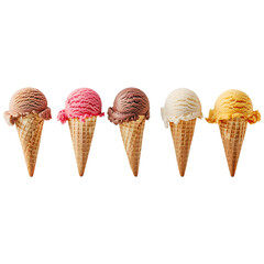 Ice cream isolated on transparent png.
