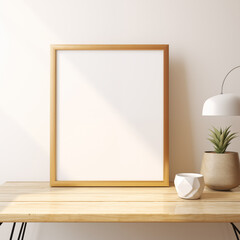 White Frame on Mini Table - Stylish Home Decor