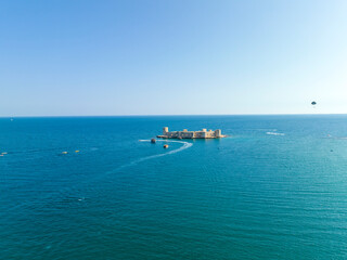 Maidens Castle Kiz Kalesi Drone Photo, Erdemli Mersin, Turkey