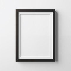 Sophisticated Black Picture Frame Mockup on Dark Background