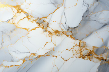 White gold marble texture pattern background with high resolution design, Generative AI