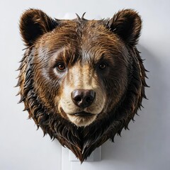 brown bear head  trophy
