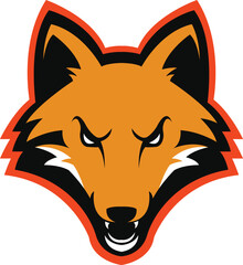 Fox Logo design, Fox sport logo vector , Fox head illustration vector drawing, Mascot Brave Fox Logo design any kind of graphic work, using the concept of a Fox's head, Esport game logo icon