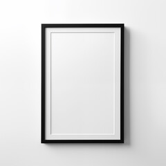 Minimalistic Empty Frame on White Background - Side View
