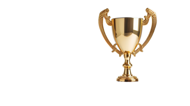 Trophy for Leadership Excellence isolated on white or transparent background
