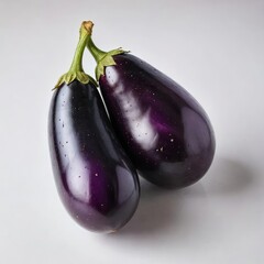 eggplants on a white background
