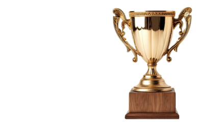 Trophy for Leadership Excellence isolated on white or transparent background
