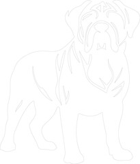 Dogue de Bordeaux outline