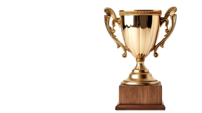 Trophy for Leadership Excellence isolated on white or transparent background