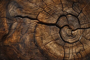 Intricate details of a tree ring texture, symbolizing nature's timeline and the beauty of aging wood.

