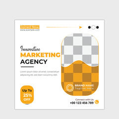 marketing agency and corporate social media post template