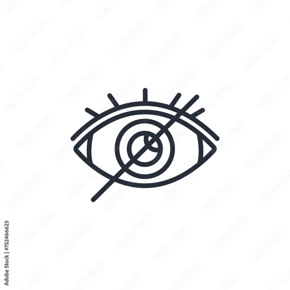 Poster hidden icon. vector.editable stroke.linear style sign for use web design,logo.symbol illustration.