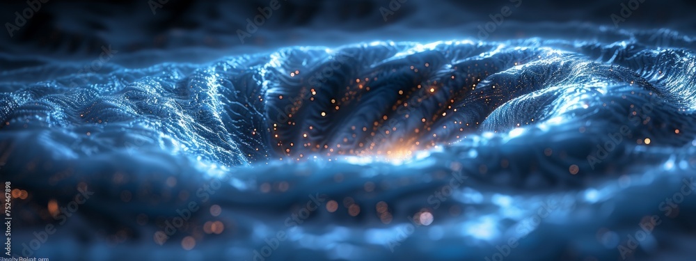 Wall mural teleporting through a quasar to a new universe