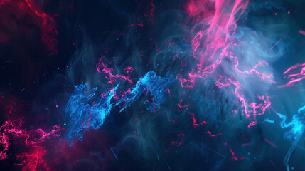 Fototapeta premium Electric Dreamscape: Navigating the Neon Web, Generative AI