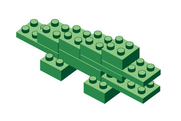 Crocodile made from construction blocks - 752468470