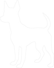 Obraz premium Miniature Pinscher outline