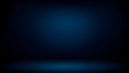 Gradient blue abstract background. smooth dark blue with black vignette studio. - Powered by Adobe