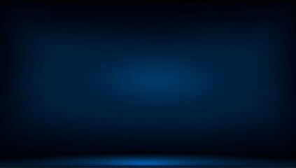 Gradient blue abstract background. smooth dark blue with black vignette studio. - obrazy, fototapety, plakaty