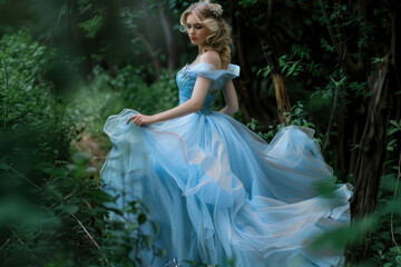 Obraz na płótnie Canvas Enchanting portrayal of Cinderella, the beloved fairy tale character