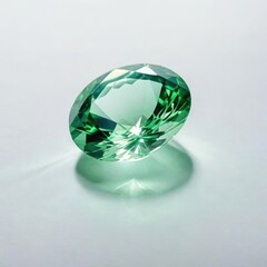 gemstones and diamond on white background
