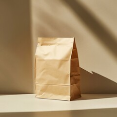 paper bag Natural light and shadow.