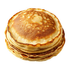 Plain pancakes isolated on Transparent background.