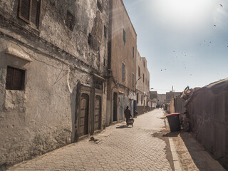 side view of Street in essaouira, morocco