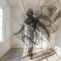 Ethereal Veil Dance, ghost in a light setting