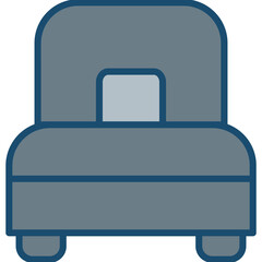 Single Bed Line Filled Grey